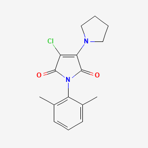 molecular formula C16H17ClN2O2 B5877633 3-chloro-1-(2,6-dimethylphenyl)-4-(1-pyrrolidinyl)-1H-pyrrole-2,5-dione 