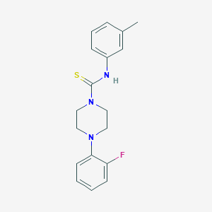 molecular formula C18H20FN3S B5877638 4-(2-fluorophenyl)-N-(3-methylphenyl)-1-piperazinecarbothioamide 
