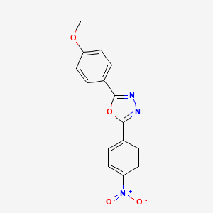molecular formula C15H11N3O4 B5877652 2-(4-methoxyphenyl)-5-(4-nitrophenyl)-1,3,4-oxadiazole CAS No. 62507-51-1