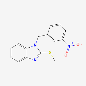 molecular formula C15H13N3O2S B5877671 2-(methylthio)-1-(3-nitrobenzyl)-1H-benzimidazole 