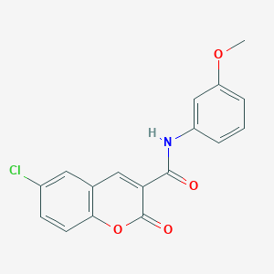 molecular formula C17H12ClNO4 B5877682 6-chloro-N-(3-methoxyphenyl)-2-oxo-2H-chromene-3-carboxamide 