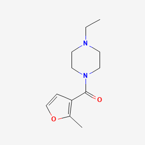 molecular formula C12H18N2O2 B5877687 1-ethyl-4-(2-methyl-3-furoyl)piperazine 