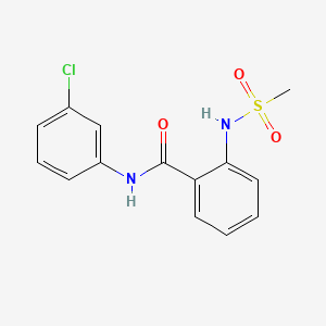 molecular formula C14H13ClN2O3S B5877689 N-(3-chlorophenyl)-2-[(methylsulfonyl)amino]benzamide 