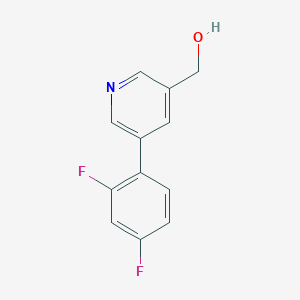 molecular formula C12H11NO3 B058777 4-(5-恶唑基)苯甲酸乙酯 CAS No. 1261268-94-3