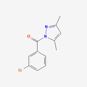 molecular formula C12H11BrN2O B5877708 1-(3-bromobenzoyl)-3,5-dimethyl-1H-pyrazole 