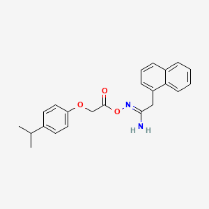 molecular formula C23H24N2O3 B5877714 N'-{[(4-isopropylphenoxy)acetyl]oxy}-2-(1-naphthyl)ethanimidamide 