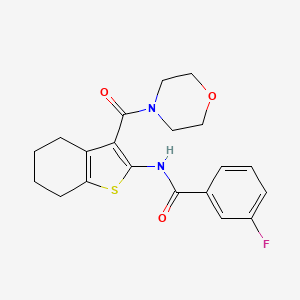 molecular formula C20H21FN2O3S B5877751 3-fluoro-N-[3-(4-morpholinylcarbonyl)-4,5,6,7-tetrahydro-1-benzothien-2-yl]benzamide 