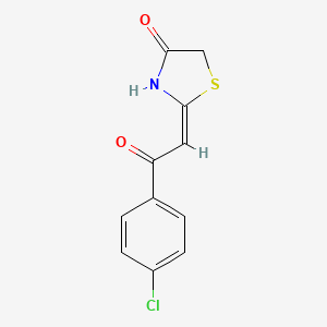 molecular formula C11H8ClNO2S B5877766 2-[2-(4-chlorophenyl)-2-oxoethylidene]-1,3-thiazolidin-4-one 