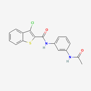 molecular formula C17H13ClN2O2S B5877772 N-[3-(acetylamino)phenyl]-3-chloro-1-benzothiophene-2-carboxamide 