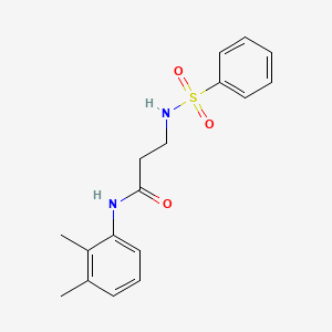 molecular formula C17H20N2O3S B5877788 N~1~-(2,3-dimethylphenyl)-N~3~-(phenylsulfonyl)-beta-alaninamide 