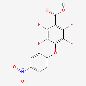 molecular formula C13H5F4NO5 B5877790 2,3,5,6-tetrafluoro-4-(4-nitrophenoxy)benzoic acid 