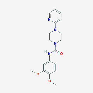 molecular formula C18H22N4O3 B5877793 N-(3,4-dimethoxyphenyl)-4-(2-pyridinyl)-1-piperazinecarboxamide 