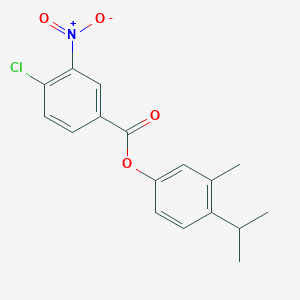molecular formula C17H16ClNO4 B5877809 4-isopropyl-3-methylphenyl 4-chloro-3-nitrobenzoate 