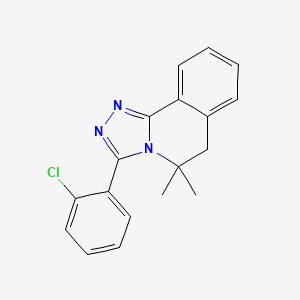 molecular formula C18H16ClN3 B5877821 3-(2-chlorophenyl)-5,5-dimethyl-5,6-dihydro[1,2,4]triazolo[3,4-a]isoquinoline 