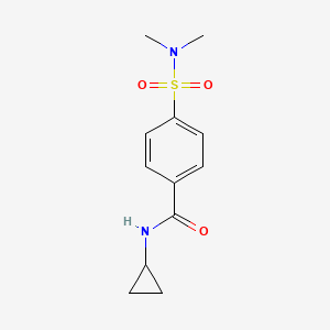 molecular formula C12H16N2O3S B5877850 N-cyclopropyl-4-[(dimethylamino)sulfonyl]benzamide 