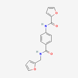 molecular formula C17H14N2O4 B5877867 N-(4-{[(2-furylmethyl)amino]carbonyl}phenyl)-2-furamide 