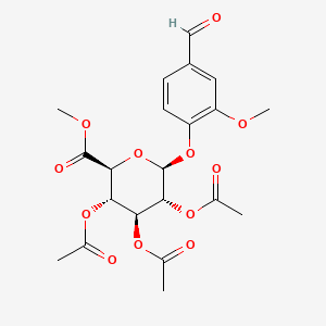 4-Formyl-2-methoxyphenyl |A-D-Glucopyranosiduronic Acid Triacetate Methyl Ester