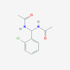 molecular formula C11H13ClN2O2 B5877887 N,N'-[(2-chlorophenyl)methylene]diacetamide 
