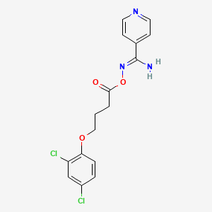 molecular formula C16H15Cl2N3O3 B5877892 N'-{[4-(2,4-dichlorophenoxy)butanoyl]oxy}-4-pyridinecarboximidamide 