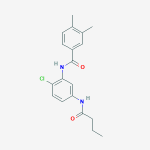 molecular formula C19H21ClN2O2 B5877912 N-[5-(butyrylamino)-2-chlorophenyl]-3,4-dimethylbenzamide 