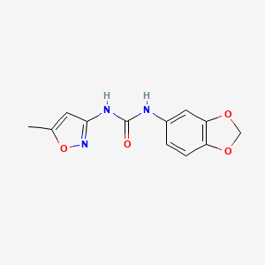 molecular formula C12H11N3O4 B5877914 N-1,3-benzodioxol-5-yl-N'-(5-methyl-3-isoxazolyl)urea 