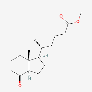 molecular formula C17H28O3 B587792 Methyl 5-[(1R,3aR,7aR)-7a-methyl-4-oxooctahydro-1H-inden-1-yl]hexanoate CAS No. 135359-41-0