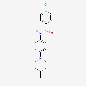 molecular formula C19H21ClN2O B5877952 4-chloro-N-[4-(4-methyl-1-piperidinyl)phenyl]benzamide 