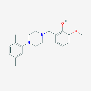 molecular formula C20H26N2O2 B5877956 2-{[4-(2,5-dimethylphenyl)-1-piperazinyl]methyl}-6-methoxyphenol 