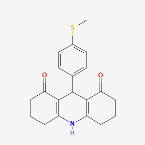 molecular formula C20H21NO2S B5877960 9-[4-(methylthio)phenyl]-3,4,6,7,9,10-hexahydro-1,8(2H,5H)-acridinedione 