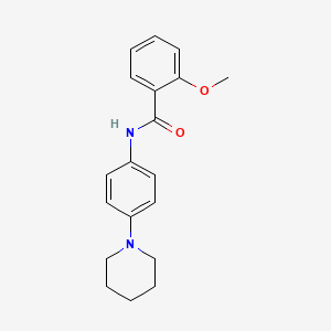 molecular formula C19H22N2O2 B5877970 2-methoxy-N-[4-(1-piperidinyl)phenyl]benzamide 