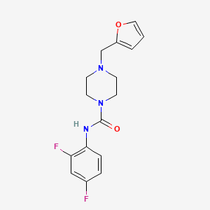 molecular formula C16H17F2N3O2 B5877984 N-(2,4-difluorophenyl)-4-(2-furylmethyl)-1-piperazinecarboxamide 