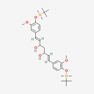 molecular formula C33H52O6Si2 B587799 Di-(O-tert-Butyl-dimethylsilyl) 3,5-Dihydroxycurcumin CAS No. 1795128-69-6