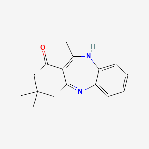 molecular formula C16H18N2O B5877994 3,3,11-trimethyl-2,3,4,5-tetrahydro-1H-dibenzo[b,e][1,4]diazepin-1-one 
