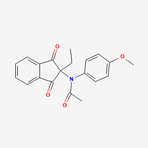 molecular formula C20H19NO4 B5878002 N-(2-ethyl-1,3-dioxo-2,3-dihydro-1H-inden-2-yl)-N-(4-methoxyphenyl)acetamide 