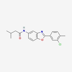 N-[2-(3-chloro-4-methylphenyl)-1,3-benzoxazol-5-yl]-3-methylbutanamide