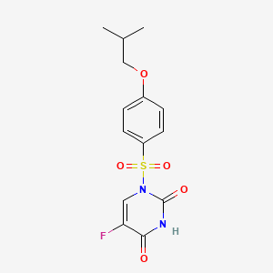 molecular formula C14H15FN2O5S B5878027 5-fluoro-1-[(4-isobutoxyphenyl)sulfonyl]-2,4(1H,3H)-pyrimidinedione CAS No. 105411-90-3