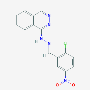 molecular formula C15H10ClN5O2 B5878029 2-chloro-5-nitrobenzaldehyde 1-phthalazinylhydrazone 