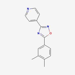 molecular formula C15H13N3O B5878045 4-[5-(3,4-dimethylphenyl)-1,2,4-oxadiazol-3-yl]pyridine 