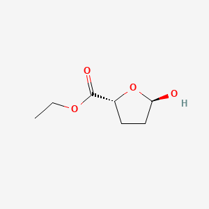 molecular formula C7H12O4 B587807 (2R,5R)-Ethyl 5-hydroxytetrahydrofuran-2-carboxylate CAS No. 147058-30-8