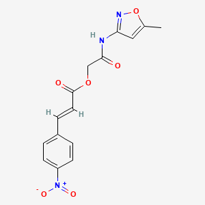 molecular formula C15H13N3O6 B5878082 2-[(5-methyl-3-isoxazolyl)amino]-2-oxoethyl 3-(4-nitrophenyl)acrylate 