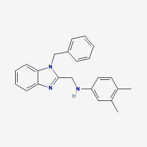 molecular formula C23H23N3 B5878083 N-[(1-benzyl-1H-benzimidazol-2-yl)methyl]-3,4-dimethylaniline 