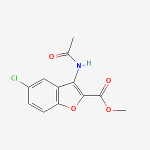 molecular formula C12H10ClNO4 B5878094 methyl 3-(acetylamino)-5-chloro-1-benzofuran-2-carboxylate 