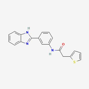 molecular formula C19H15N3OS B5878100 N-[3-(1H-benzimidazol-2-yl)phenyl]-2-(2-thienyl)acetamide 