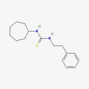 molecular formula C16H24N2S B5878106 N-cycloheptyl-N'-(2-phenylethyl)thiourea 