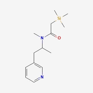 molecular formula C14H24N2OSi B587812 N-Methyl-N-(1-(pyridin-3-yl)propan-2-yl)-2-(trimethylsilyl)acetamide CAS No. 1391052-07-5