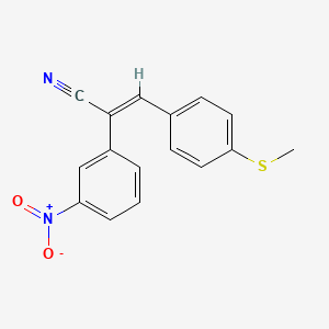 molecular formula C16H12N2O2S B5878126 3-[4-(methylthio)phenyl]-2-(3-nitrophenyl)acrylonitrile 