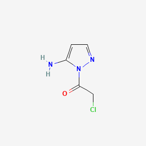 molecular formula C5H6ClN3O B587813 1-(Chloroacetyl)-1H-pyrazol-5-amine CAS No. 155347-68-5