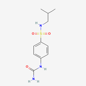 molecular formula C11H17N3O3S B5878136 4-[(aminocarbonyl)amino]-N-isobutylbenzenesulfonamide 