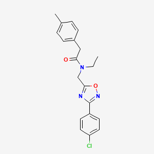molecular formula C20H20ClN3O2 B5878140 N-{[3-(4-chlorophenyl)-1,2,4-oxadiazol-5-yl]methyl}-N-ethyl-2-(4-methylphenyl)acetamide 