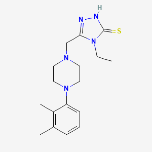 molecular formula C17H25N5S B5878150 5-{[4-(2,3-dimethylphenyl)-1-piperazinyl]methyl}-4-ethyl-2,4-dihydro-3H-1,2,4-triazole-3-thione 